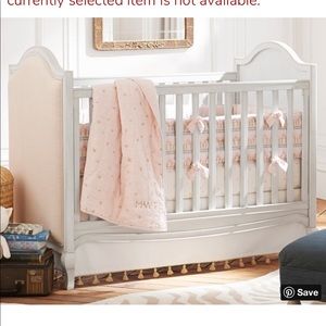 Pottery barn crib bumper!